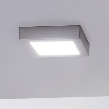 Eglo 78215 - Lámpara de techo LED FUEVA LED/10,9W/230V 17x17 cm cromo mate