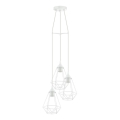 Eglo 79083 - Lámpara colgante con cable BYRON 3xE27/60W/230V blanca