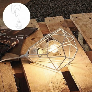 Eglo 79085 - Lámpara de mesa con enchufe BYRON 1xE27/60W/230V blanca