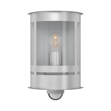 Eglo 79286 - Aplique de pared exterior con sensor crepuscular y detector de movimiento TRIBANO 1xE27/60W/230V IP44