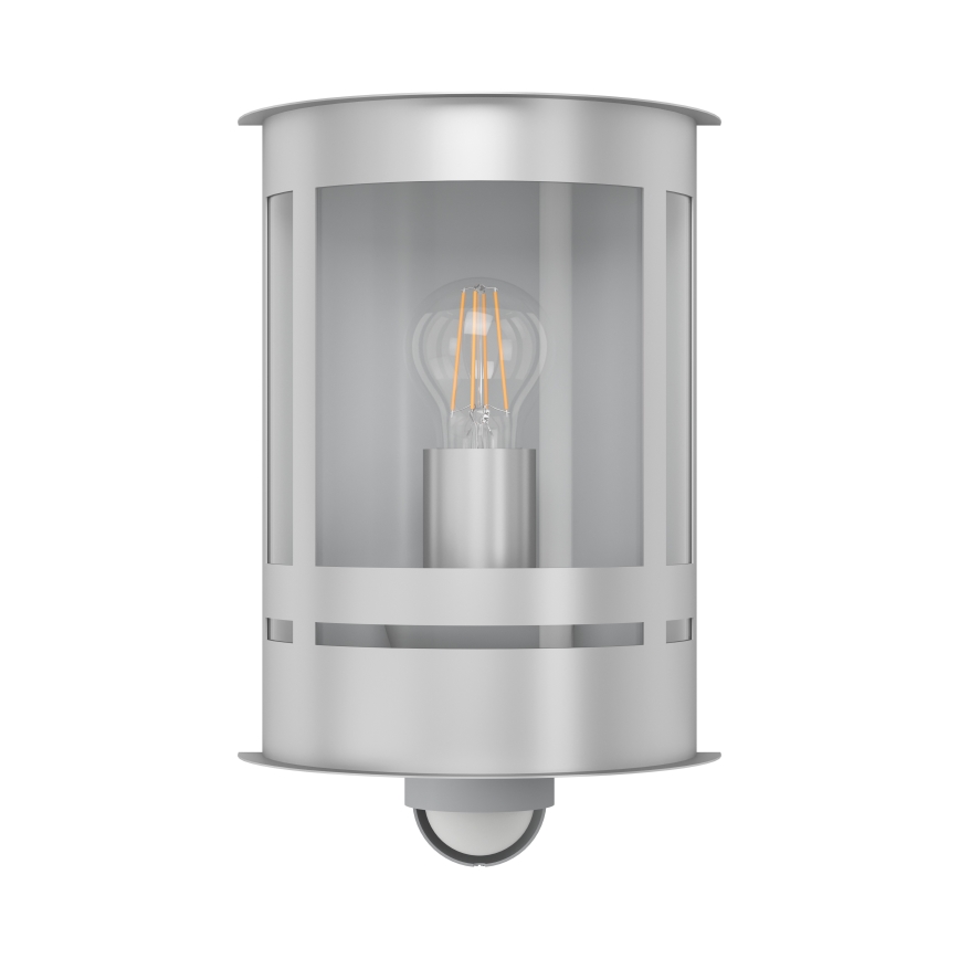 Eglo 79286 - Aplique de pared exterior con sensor crepuscular y detector de movimiento TRIBANO 1xE27/60W/230V IP44