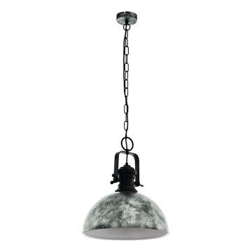 Eglo 79415 - Lámpara colgante con cadena SADDINGTON 1xE27/60W/230V gris