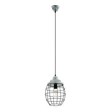 Eglo 79435 - Lámpara colgante con cable BAMPTON 1xE27/60W/230V gris/negro
