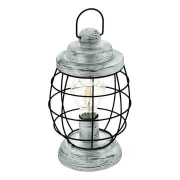 Eglo 79436 - Lámpara de mesa BAMPTON 1xE27/60W/230V plateada