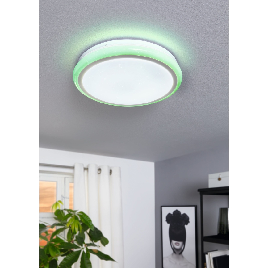 Eglo 79512 - Luminaria de techo LED RGB regulable LIPARI LED/24W/230V + mando a distancia