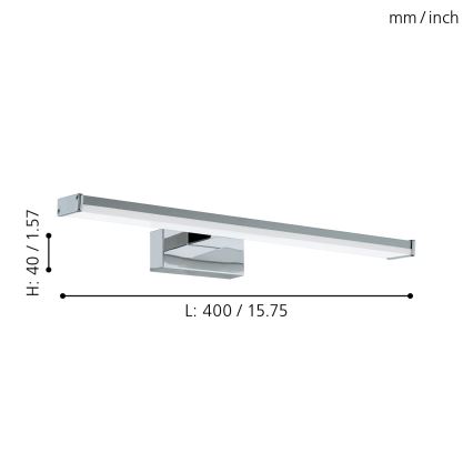 Eglo 79532 - Iluminación LED para espejos de baño SARNOR LED/7,4W/230V 40 cm IP44 cromo brillante