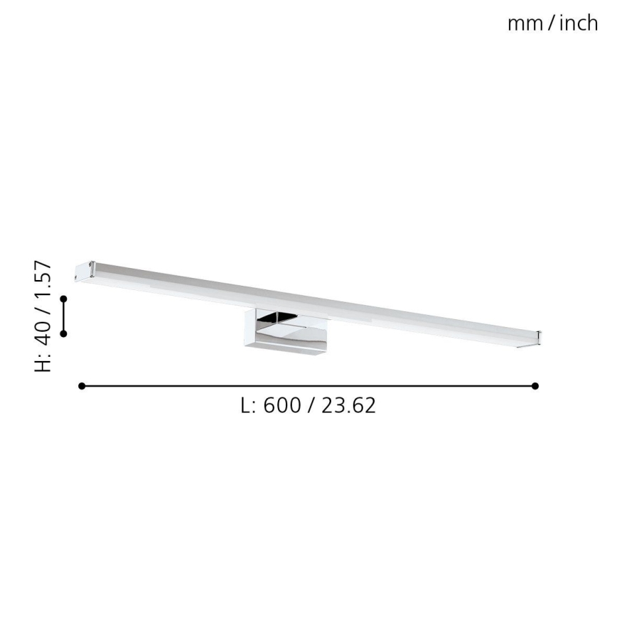 Eglo 79533 - Iluminación LED para espejos de baño SARNOR LED/11W/230V 60 cm IP44 cromo brillante