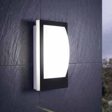 Eglo 79577 - Aplique de exterior FLAMMIGNANO 1xE27/9W/230V IP44 negro