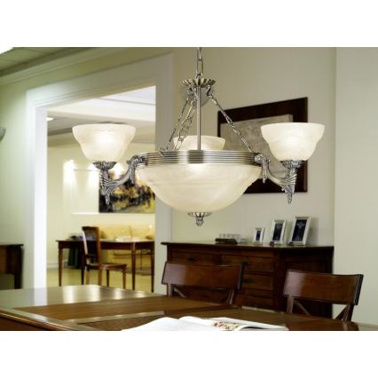 Eglo - Lámpara colgante 6xE14/60W/230V vidrio de alabastro