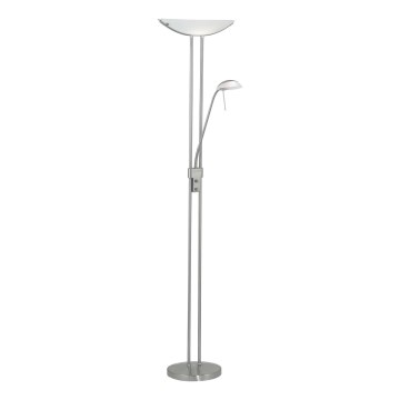 EGLO 85971 - Lámpara de pie regulable BAYA 1xR7s/230W+1xG9/33W cromo mate