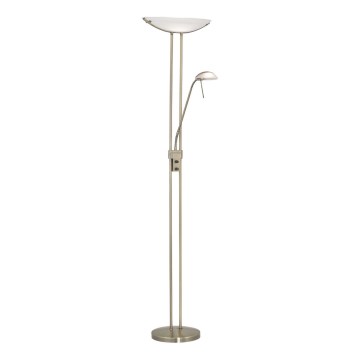 EGLO 85974 - Lámpara de pie regulable BAYA 1xR7s/230W + 1xG9/33W bronce