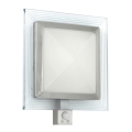 EGLO 88163 - Aplique de pared exterior con sensor PALI 1xE27/15W + LED/1,28W IP44