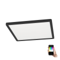 Eglo 900093 - Lámpara de techo regulable LED RGBW ROVITO-ZLED/14,6W/230V negra