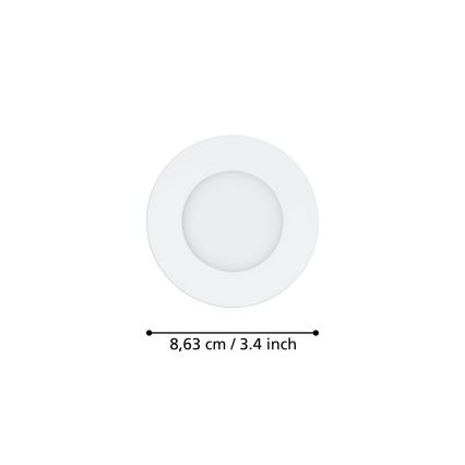 Eglo - Juego de 3 luminarias empotrables LED regulables FUEVA-Z LED/2,8W/230V IP44 Ø 8,5 cm