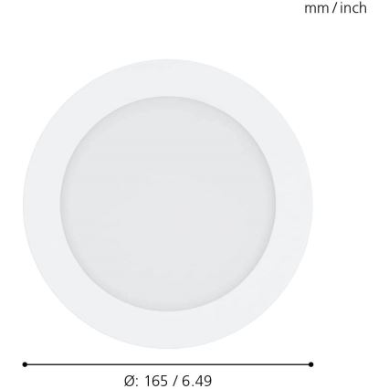 Eglo - Downlight empotrable LED regulable para baño, 10,5 W, 230 V, IP44, ZigBee, Ø 16,5 cm