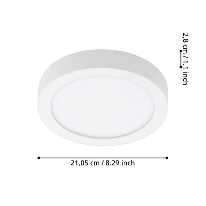 Eglo - Lámpara de techo regulable para baño LED/16,5W/230V 2700-6500K IP44 ZigBee Ø 21 cm