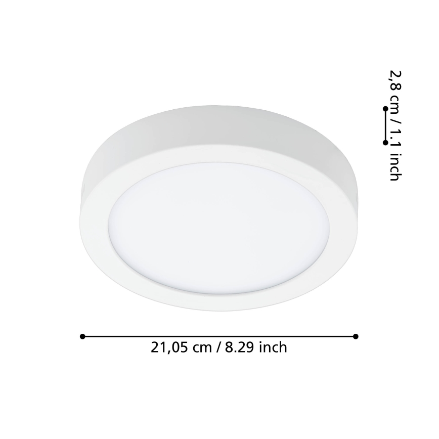 Eglo - Lámpara de techo regulable para baño LED/16,5W/230V 2700-6500K IP44 ZigBee Ø 21 cm
