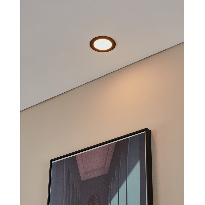 Eglo - Luminaria de baño LED regulable, 5,4 W, 230 V, IP44, ZigBee, Ø 12 cm