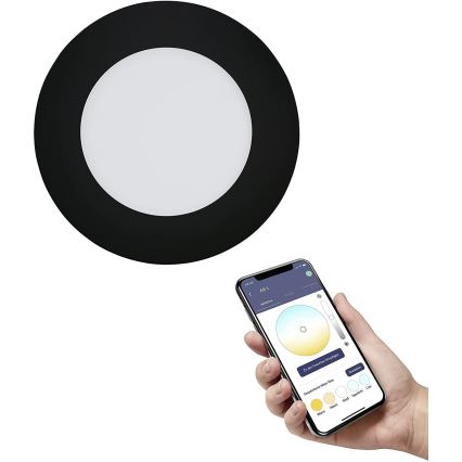 Eglo - Luminaria de baño LED regulable, 5,4 W, 230 V, IP44, ZigBee, Ø 12 cm