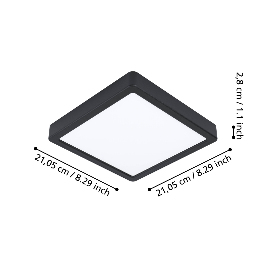 Eglo - Lámpara de techo LED regulable para baño LED/16,5W/230V IP44 ZigBee 21x21 cm