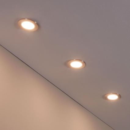 Eglo - Set de 3 lámparas LED regulables para baño FUEVA-Z 2,8W/230V IP44 Ø 8,5 cm