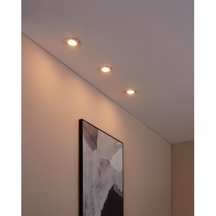 Eglo - Set de 3 lámparas LED regulables para baño FUEVA-Z 2,8W/230V IP44 Ø 8,5 cm