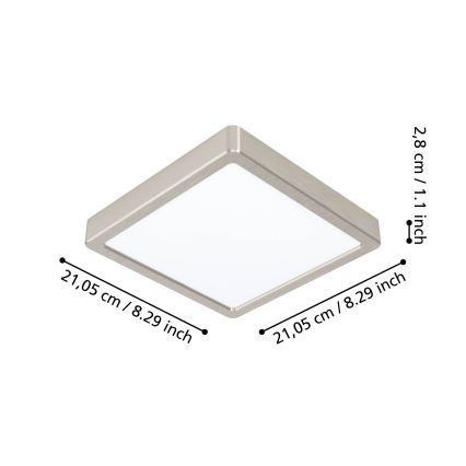 Eglo - Lámpara de baño LED regulable LED/16,5W/230V IP44 ZigBee 21x21 cm