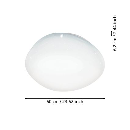 Eglo - Luminaria de techo regulable LED RGBW/33W/230V Ø 60 cm