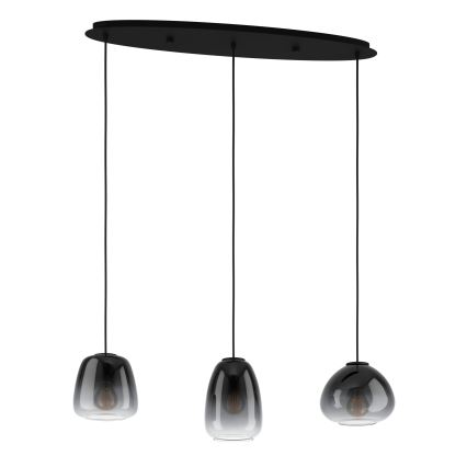 Eglo - Lámpara colgante con cable 3xE27/40W/230V