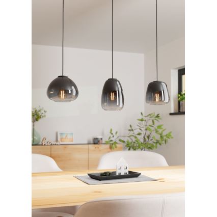 Eglo - Lámpara colgante con cable 3xE27/40W/230V