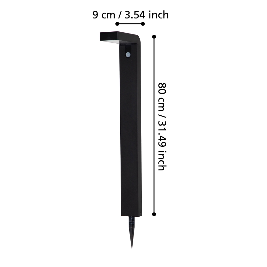Eglo - LED Lámpara solar exterior con sensor 18xLED/0,2W/3,7V 2200 mAh IP44