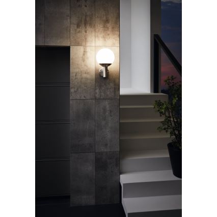 Eglo - Lámpara de pared exterior LED RGB regulable E27/9W/230V 2700-6500K IP44