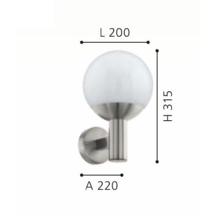 Eglo - Lámpara de pared exterior LED RGB regulable E27/9W/230V 2700-6500K IP44