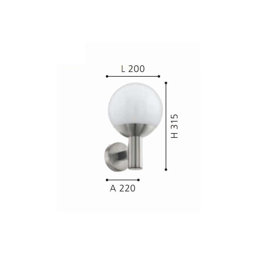 Eglo - Lámpara de pared exterior LED RGB regulable E27/9W/230V 2700-6500K IP44