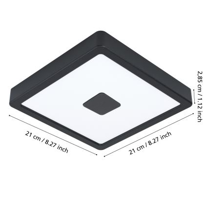 Eglo - Lámpara de techo LED para exterior LED/17W/230V IP44 negra