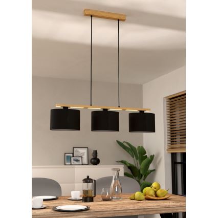 Eglo - Lámpara colgante con cable 3xE27/40W/230V