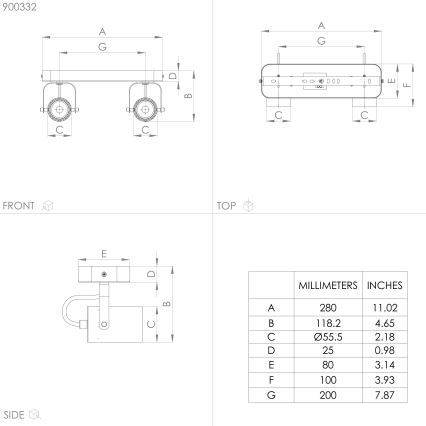 Eglo - Foco LED empotrable 2xGU10/3W/230V