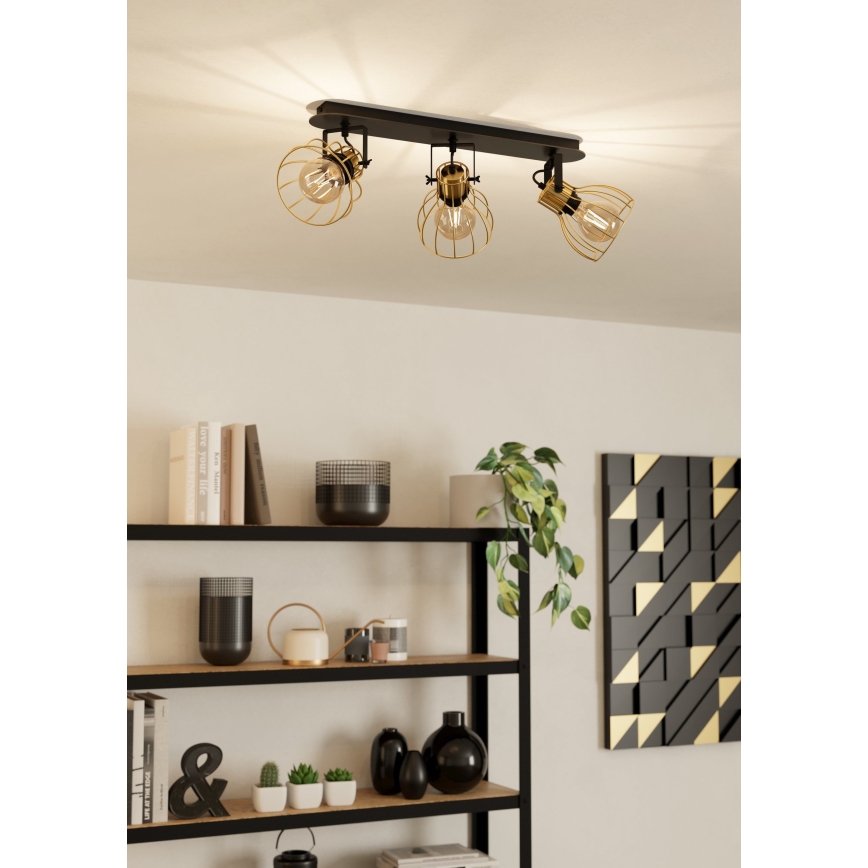 Eglo - Lámpara de techo con 3 focos E27/40W/230V