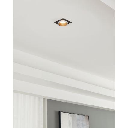 Eglo - Lámpara empotrada 1xGU10/35W/230V negro