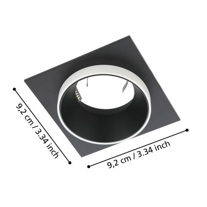 Eglo - Lámpara empotrada 1xGU10/35W/230V negro