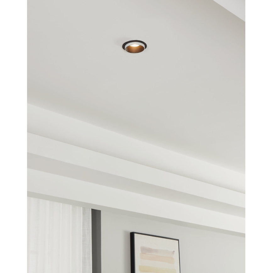 Eglo - Lámpara empotrada 1xGU10/35W/230V negro