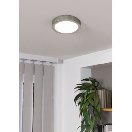 Eglo - Plafón LED regulable LED/11W/230V cromo mate Ø 16 cm