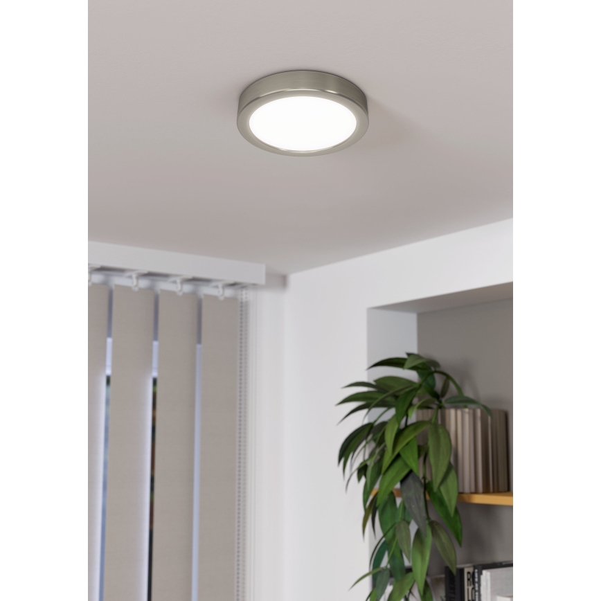 Eglo - Plafón LED regulable LED/11W/230V cromo mate Ø 16 cm