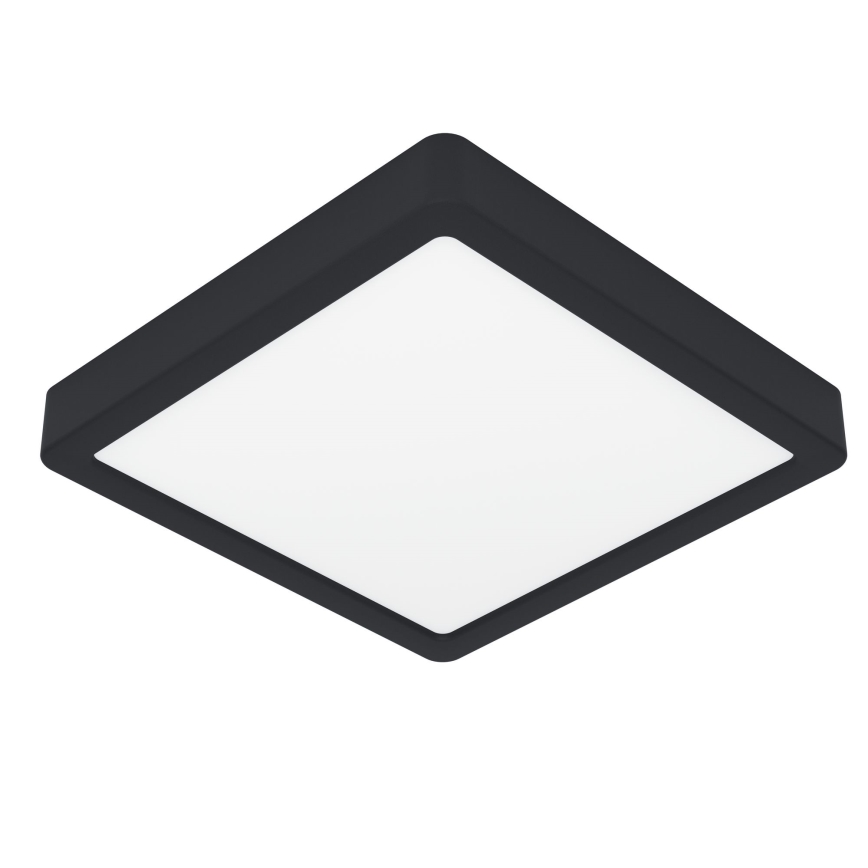 Eglo - Plafón LED regulable LED/17W/230V negro 21x21 cm