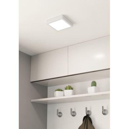 Eglo - Lámpara de techo LED regulable LED/11W/230V blanca 16x16 cm