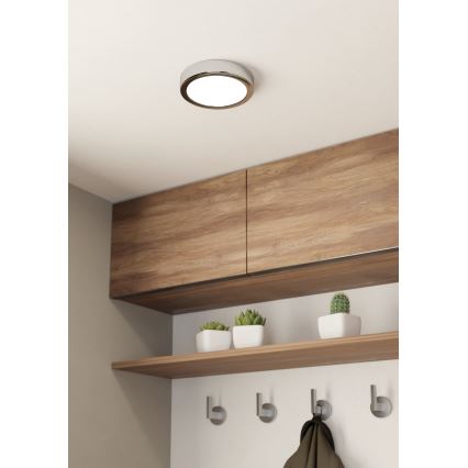 Eglo - Plafón LED para baño LED/11W/230V IP44 cromo brillante Ø 16 cm
