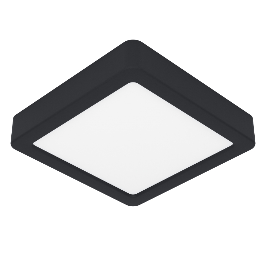 Eglo - Plafón de techo LED para baño LED/11W/230V IP44 negro 16x16 cm