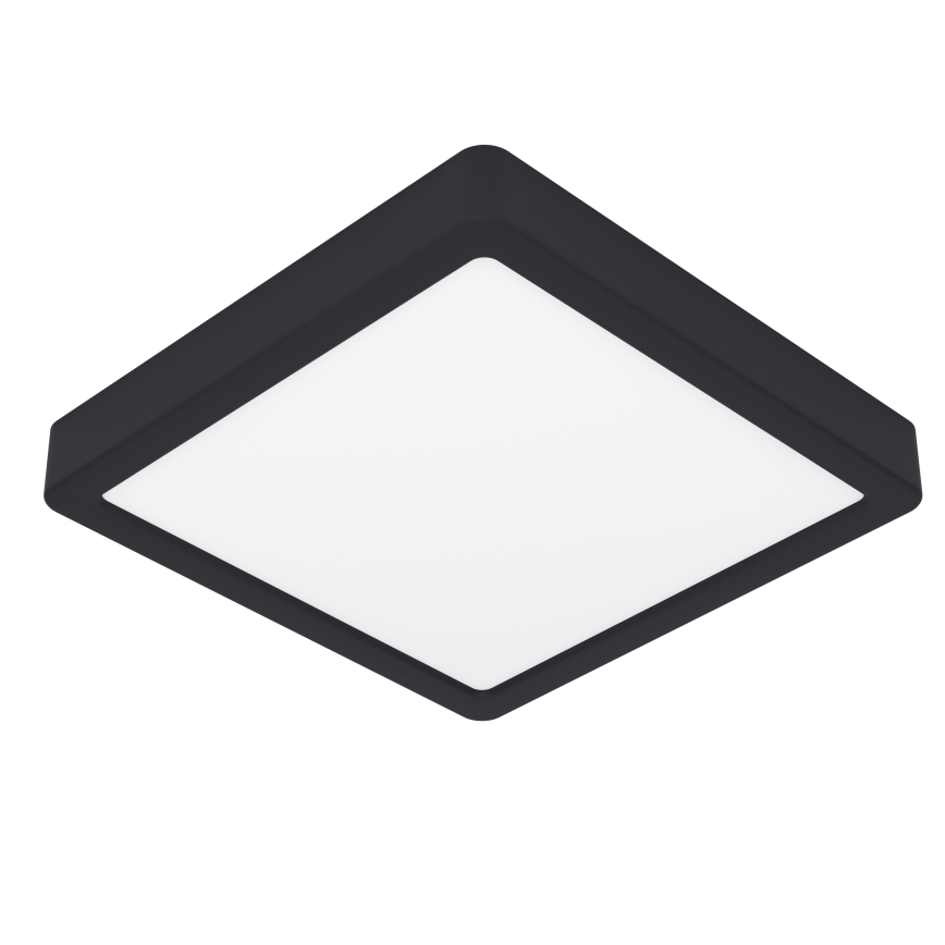 Eglo - Plafón LED para baño LED/17W/230V IP44 negro 21x21 cm