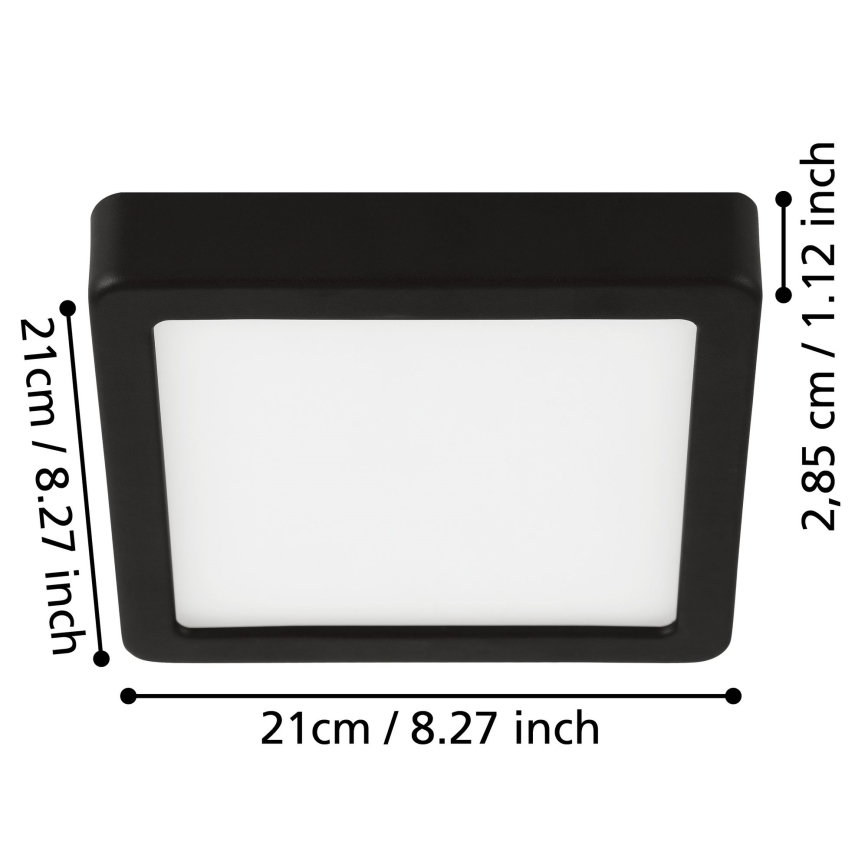 Eglo - Luminaria de techo para baño LED/17W/230V IP44 cromo brillante 21x21 cm