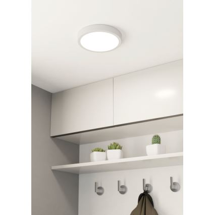 Eglo - Plafón de techo LED para baño LED/17W/230V blanco IP44 Ø 21 cm